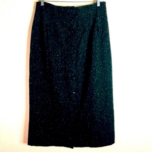 NORTHERN ISLES Wool Button Down Pencil Skirt‎